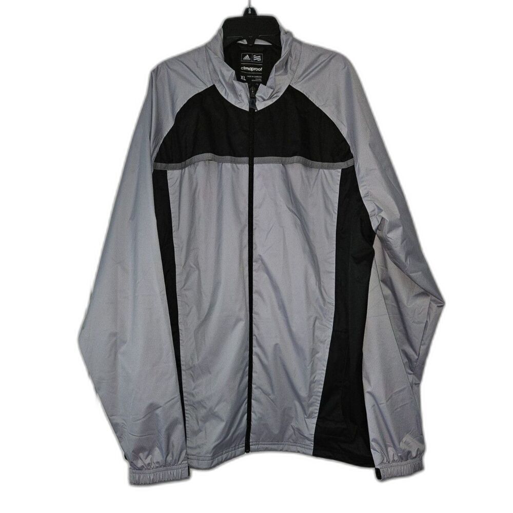 ADIDAS Climaproof Windbreaker Gray Black XL